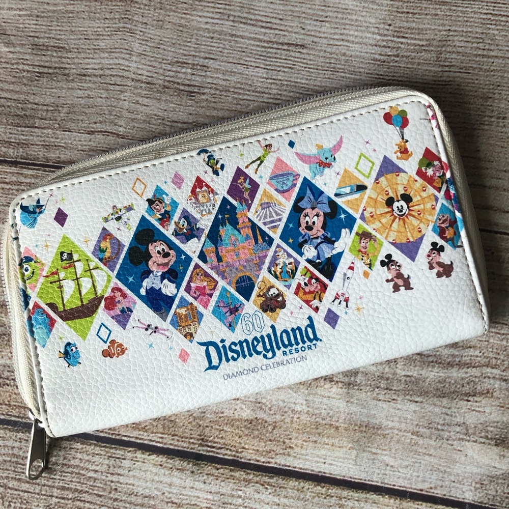 Disneyland Resort 60th Anniversary Diamond Celebration Zippered Wallet